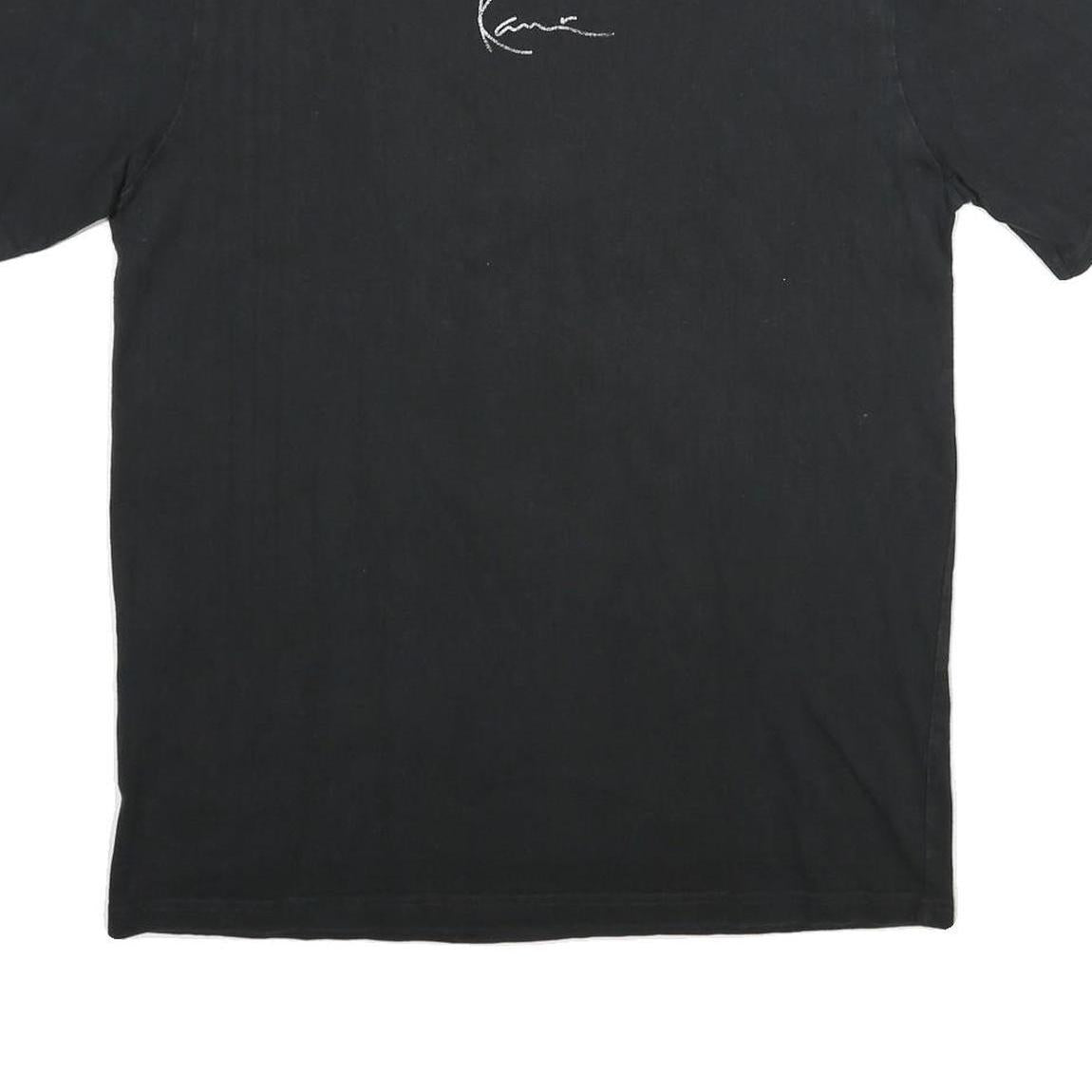 KARL KANI Mens Black M Cotton Graphic T-Shirt Short Sleeve Crew Neck Urban Style