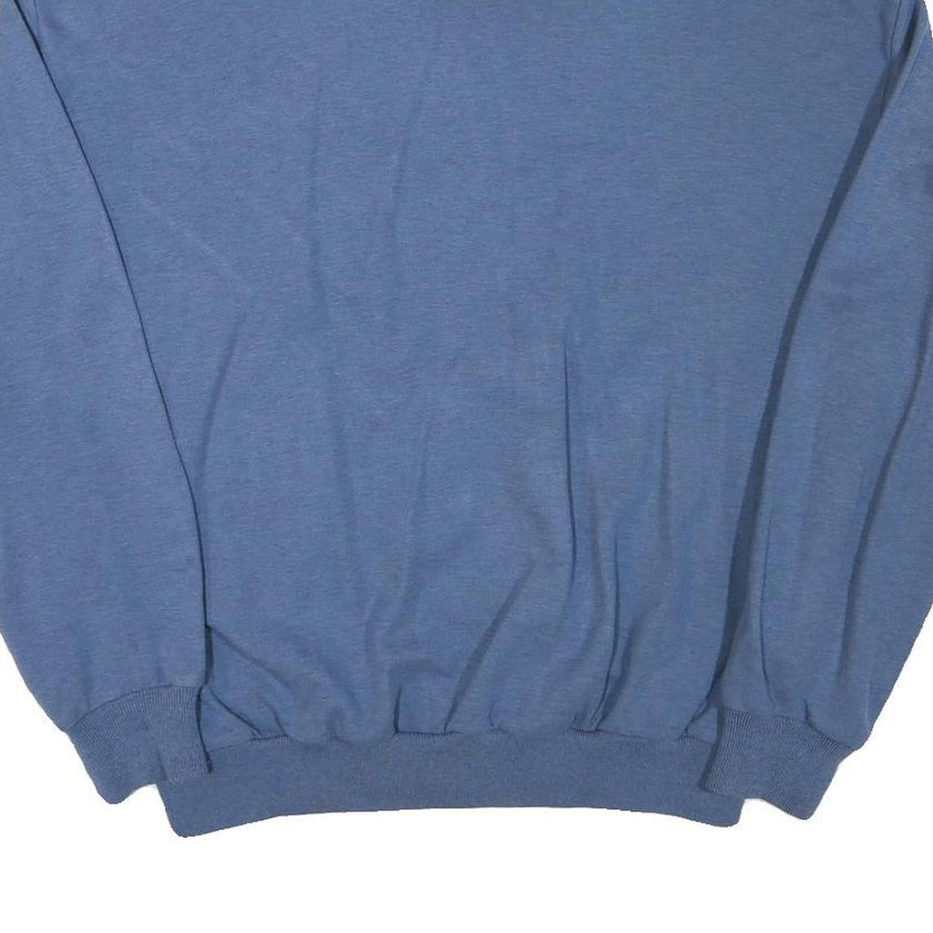 Mens Blue & Navy Pattern Cotton Blend Jacket L Zip Casual Retro Style