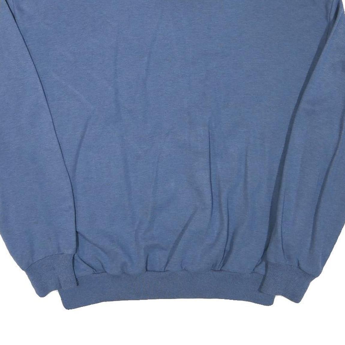 Mens Blue & Navy Pattern Cotton Blend Jacket L Zip Casual Retro Style