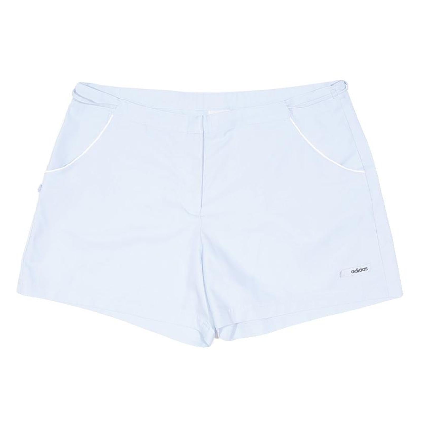 ADIDAS Womens Shorts White Casual Plain UK 18 W34 Comfortable Sportswear