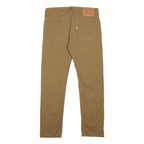 LEVI'S Mens Slim Beige Trousers W29 L27 Cotton Blend Zip Classic Casual Wear
