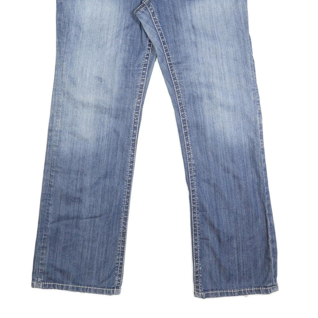 STEVEN7 Womens Regular Fit Straight Blue Denim Medium W36 L32 Jeans Zip Closure