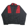 JC PENNEY Mens Black & Red Nylon Zip Jacket XL Sports Lightweight Windbreaker