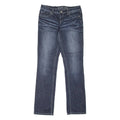 WAREHOUSE ONE Mid Rise Womens Jeans Blue Relaxed Straight Stone Wash W29 L32