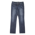 WAREHOUSE ONE Mid Rise Womens Jeans Blue Relaxed Straight Stone Wash W29 L32