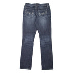 WAREHOUSE ONE Mid Rise Womens Jeans Blue Relaxed Straight Stone Wash W29 L32
