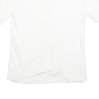 GERARD DAREL Womens White Blouse Short Sleeve Round Neck S Lace Detail Buttons