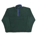 MERVYNS Mens Green & Blue Polyester Fleece Jacket M Warm Outdoor Half Zip