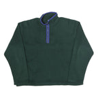 MERVYNS Mens Green & Blue Polyester Fleece Jacket M Warm Outdoor Half Zip