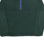 MERVYNS Mens Green & Blue Polyester Fleece Jacket M Warm Outdoor Half Zip