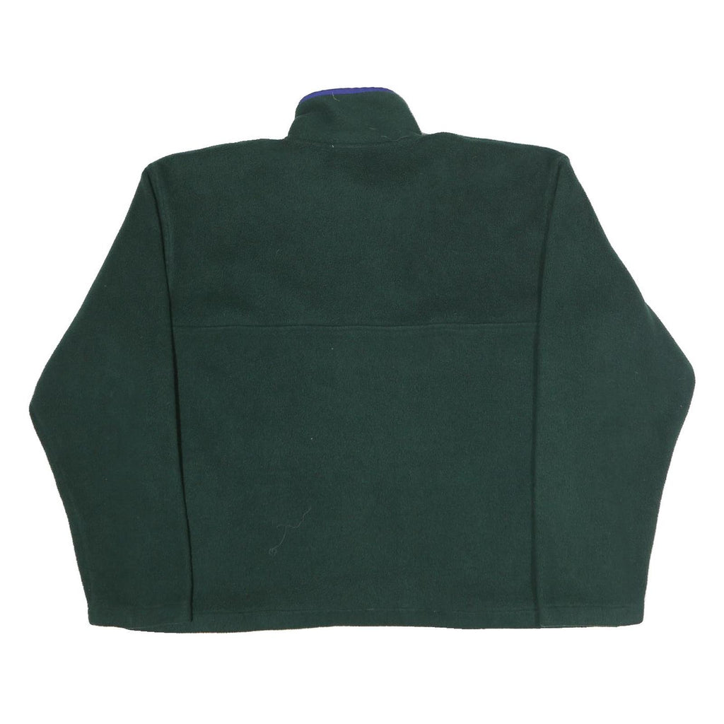 MERVYNS Mens Green & Blue Polyester Fleece Jacket M Warm Outdoor Half Zip