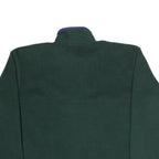 MERVYNS Mens Green & Blue Polyester Fleece Jacket M Warm Outdoor Half Zip