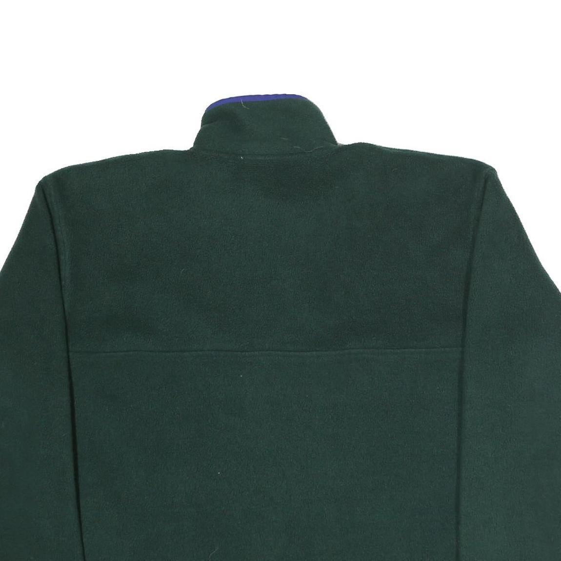 MERVYNS Mens Green & Blue Polyester Fleece Jacket M Warm Outdoor Half Zip