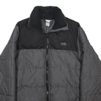 ELLESSE Mens Black & Grey Puffer Jacket M Polyester Blend Zip Casual Winter