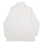 SPORTY Womens Sweatshirt White 1/4 Zip M