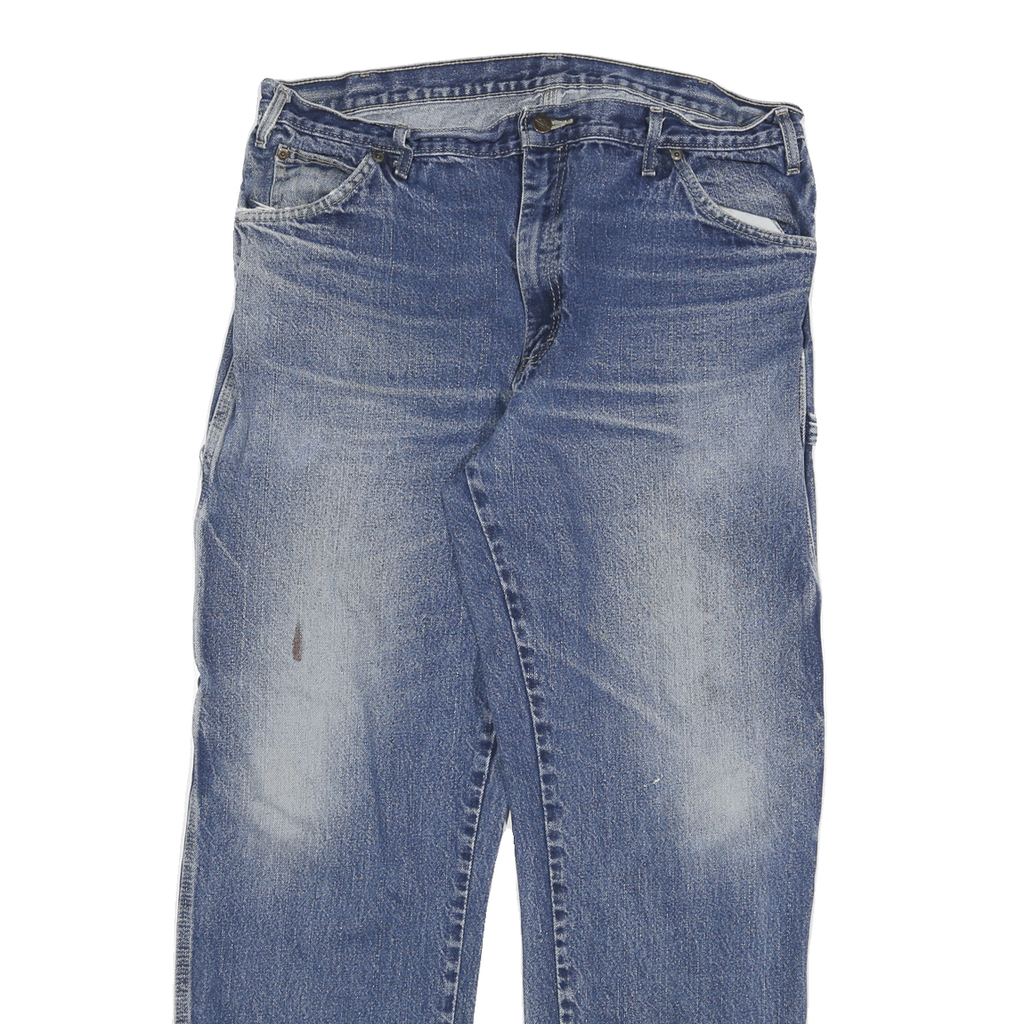 DICKIES Mens Relaxed Blue Denim Jeans W36 L31 Workwear Distressed Practical