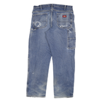 DICKIES Mens Relaxed Blue Denim Jeans W36 L31 Workwear Distressed Practical