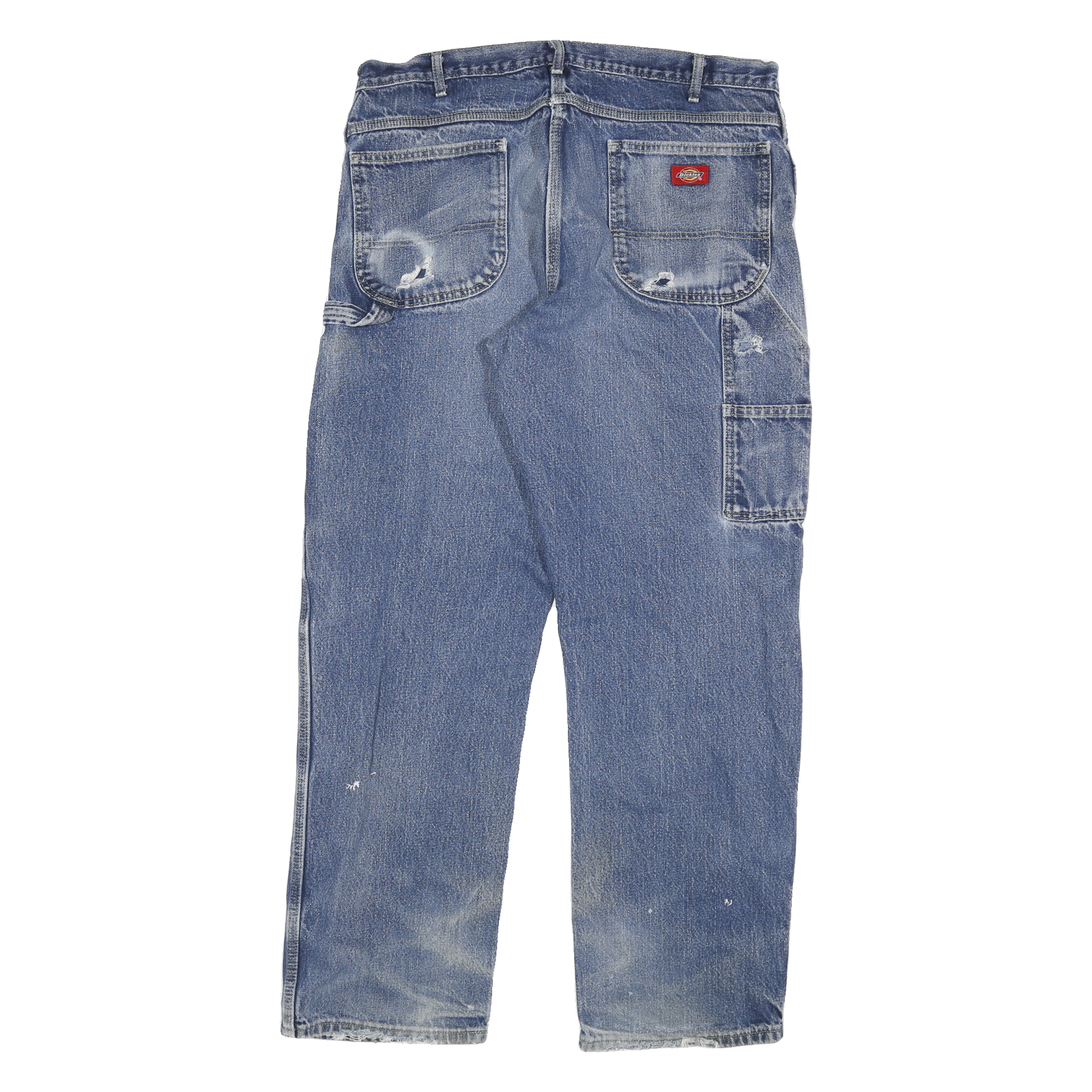 DICKIES Mens Relaxed Blue Denim Jeans W36 L31 Workwear Distressed Practical