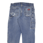 DICKIES Mens Relaxed Blue Denim Jeans W36 L31 Workwear Distressed Practical