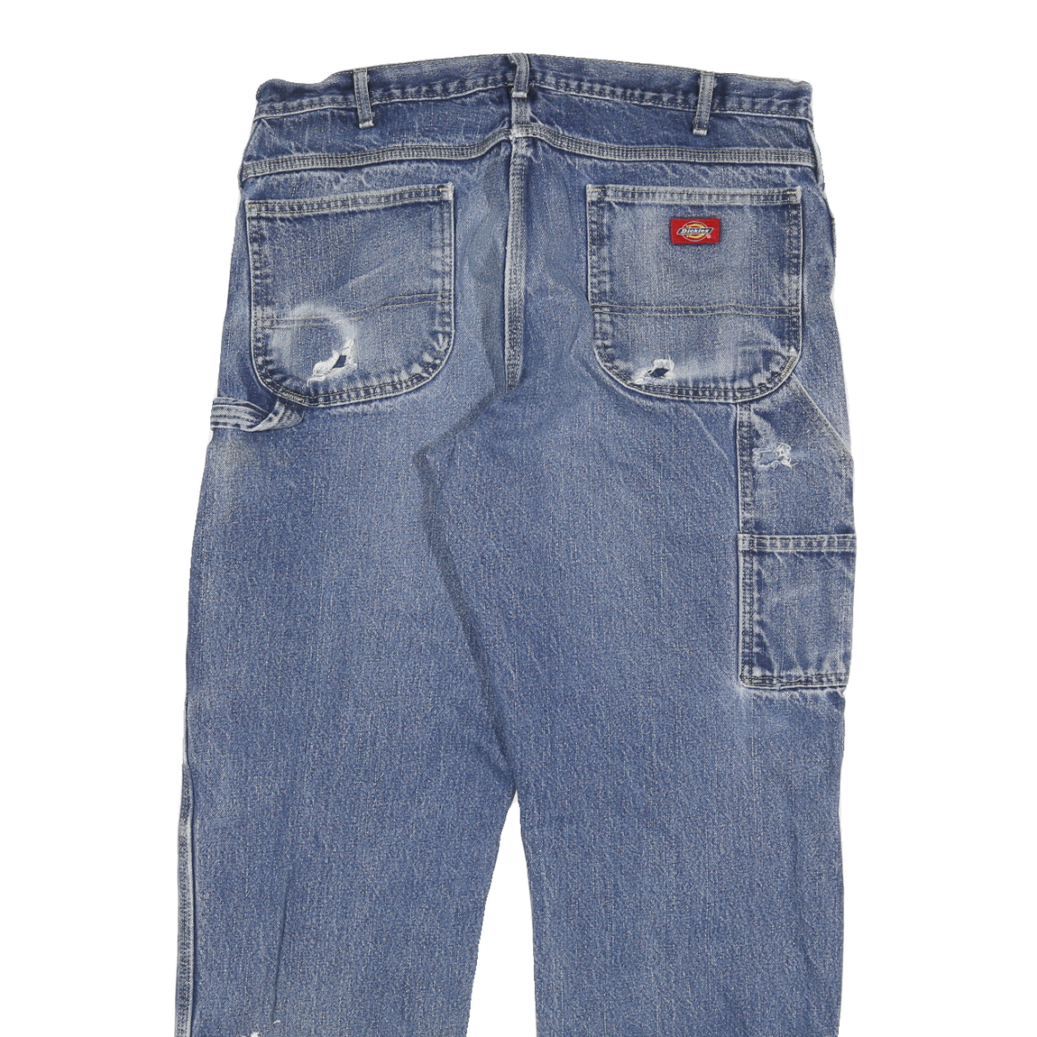 DICKIES Mens Relaxed Blue Denim Jeans W36 L31 Workwear Distressed Practical