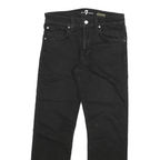 7 FOR ALL MANKIND Womens Slim Black Slimmy Denim Good W28 L28 Zip Cotton Blend