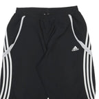 ADIDAS Womens Black Casual Shorts UK 14 W28 Polyester Three Stripes