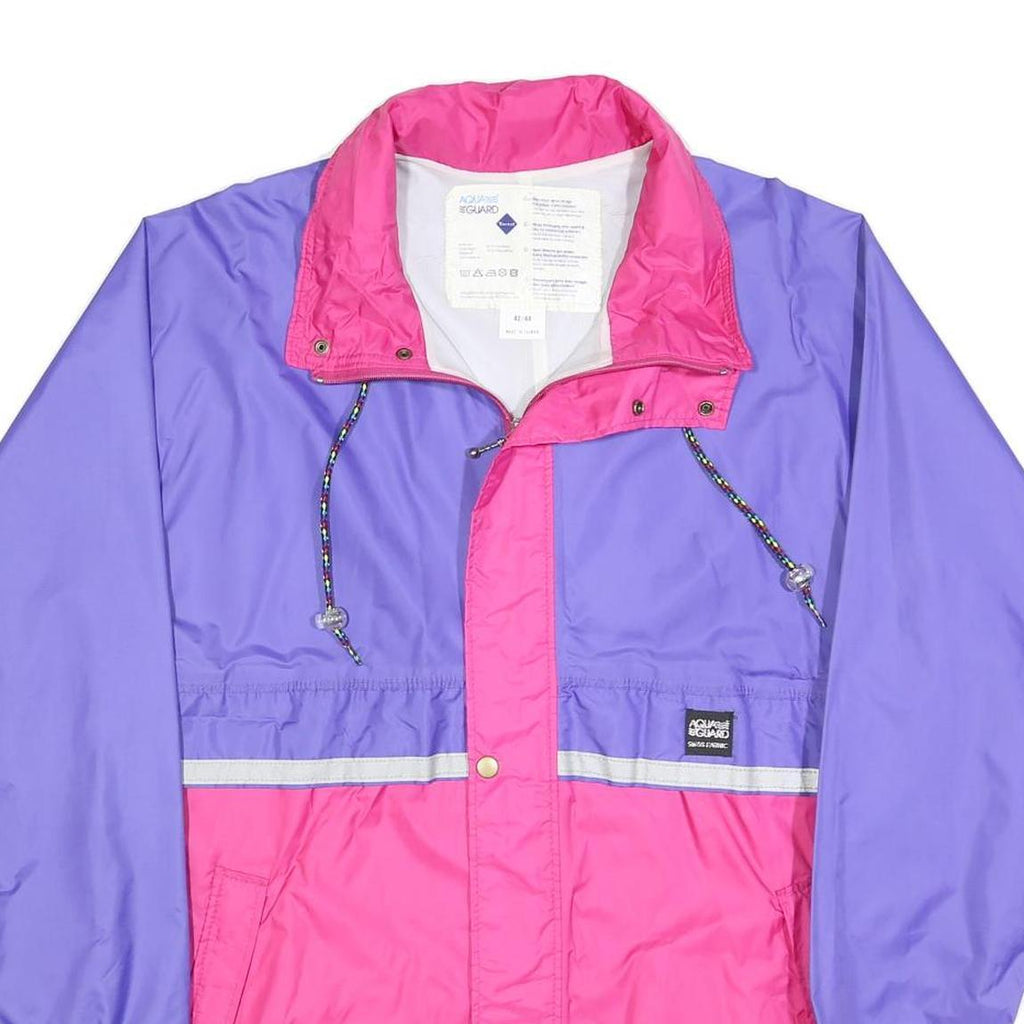 AQUA GUARD Womens Purple & Pink Nylon Zip Jacket L Outerwear Lightweight Sport