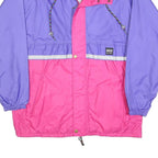 AQUA GUARD Womens Purple & Pink Nylon Zip Jacket L Outerwear Lightweight Sport