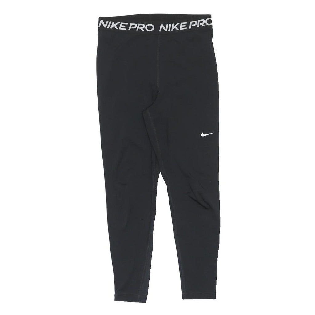 NIKE Womens Joggers Black M W26 L24 Slim Tapered Nike Pro Leggings Activewear