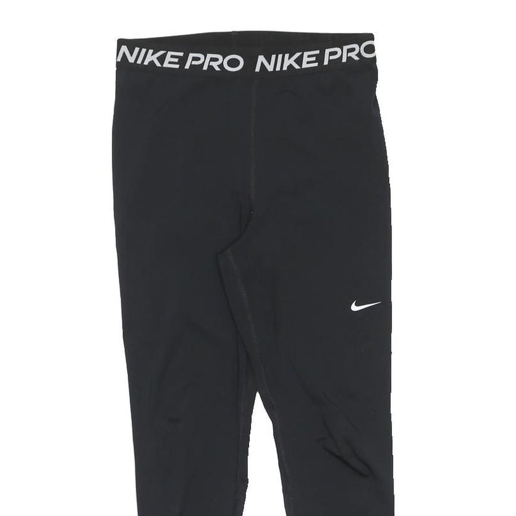 NIKE Womens Joggers Black M W26 L24 Slim Tapered Nike Pro Leggings Activewear