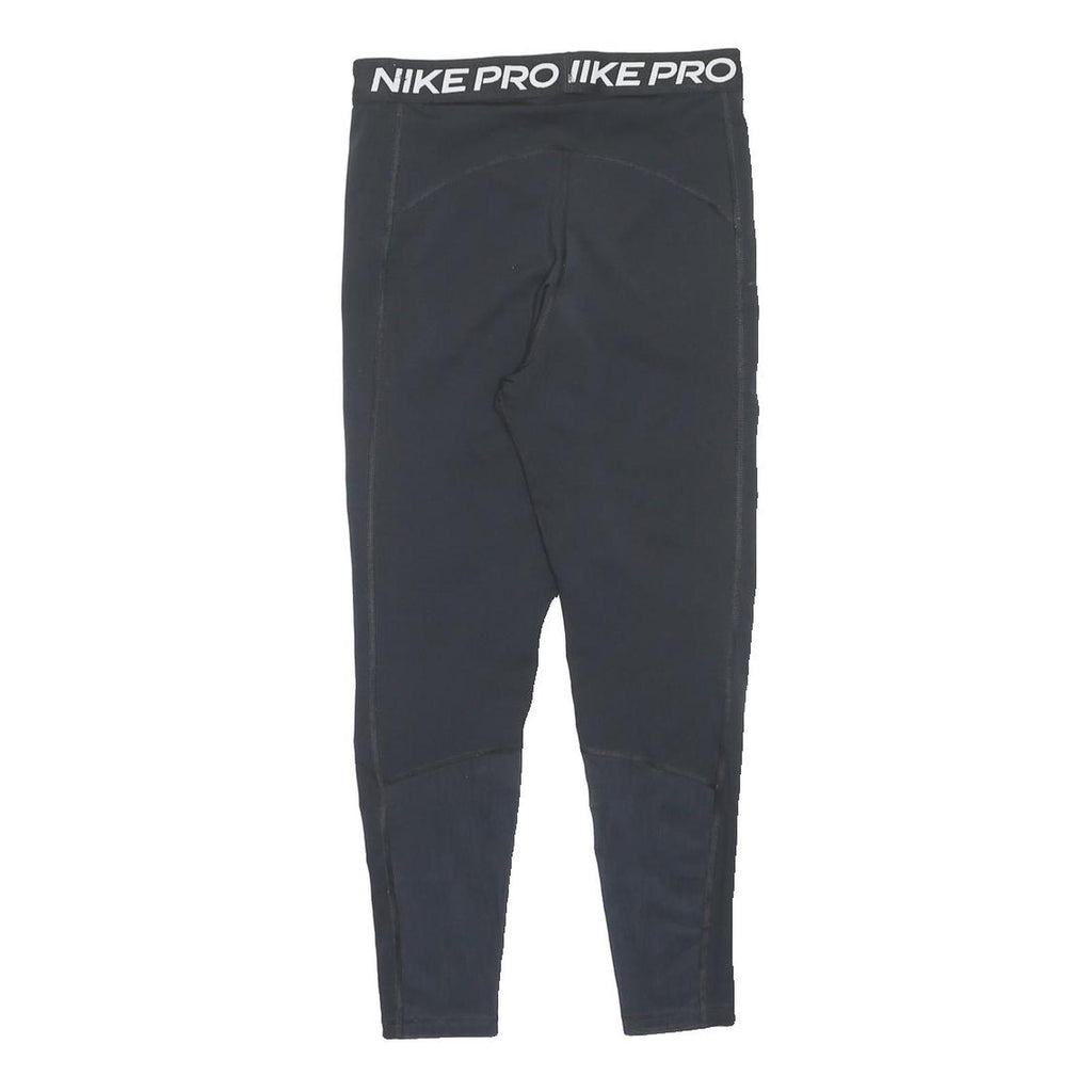 NIKE Womens Joggers Black M W26 L24 Slim Tapered Nike Pro Leggings Activewear