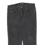 LEE Mens Regular Black Cotton Blend Denim Jeans W36 L26 Classic Zip Pockets