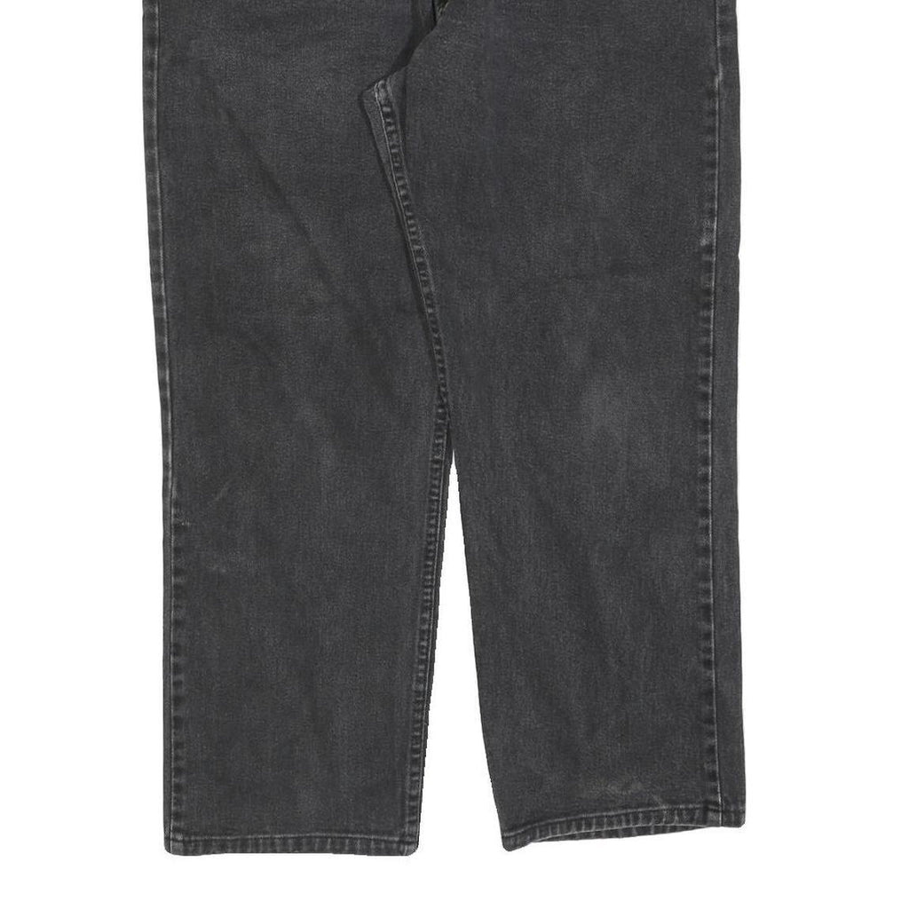 LEE Mens Regular Black Cotton Blend Denim Jeans W36 L26 Classic Zip Pockets