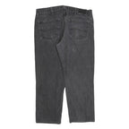 LEE Mens Regular Black Cotton Blend Denim Jeans W36 L26 Classic Zip Pockets