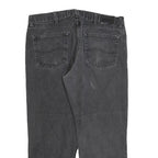 LEE Mens Regular Black Cotton Blend Denim Jeans W36 L26 Classic Zip Pockets