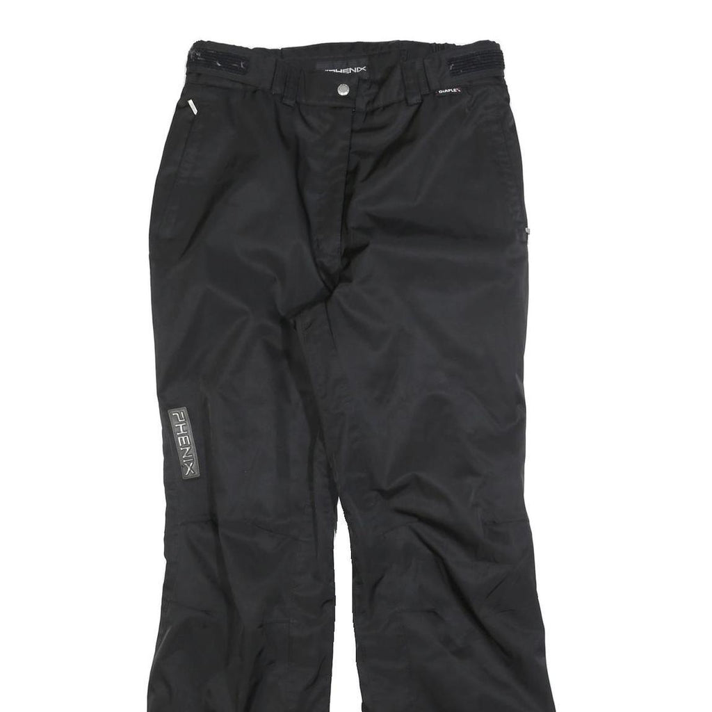 PHENIX Lined Womens Polyester Blend Black Relaxed Straight Trousers W30 L32