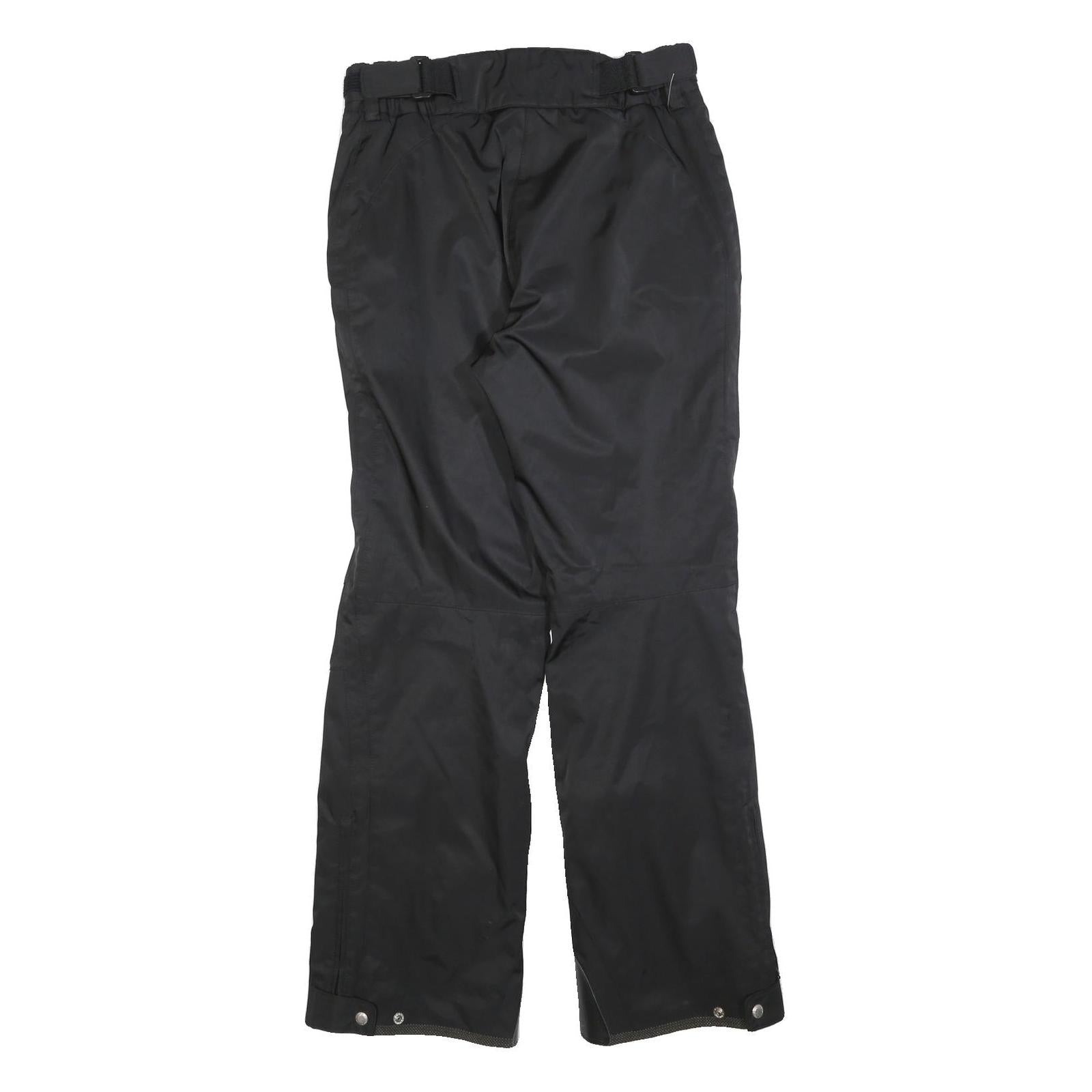 PHENIX Lined Womens Polyester Blend Black Relaxed Straight Trousers W30 L32