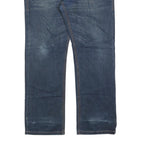 NJ 87 Mens Blue Regular Fit Straight Leg Denim Button W38 L32 Casual Jeans