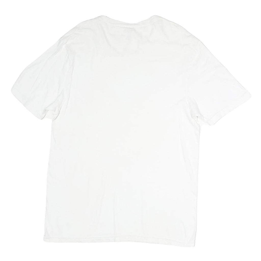 NAUTICA Womens White L Cotton Plain T-Shirt Short Sleeve Scoop Neck Casual