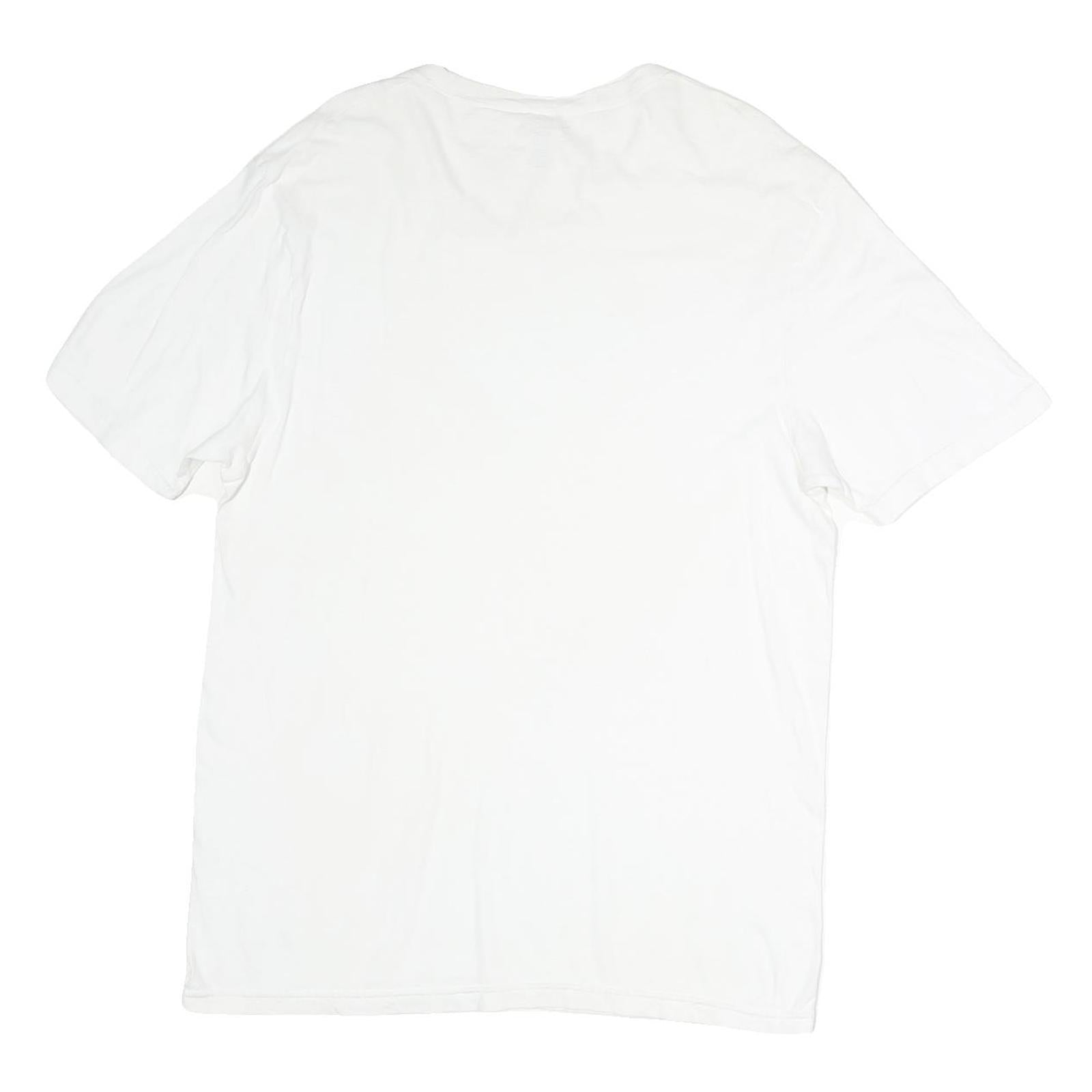 NAUTICA Womens White L Cotton Plain T-Shirt Short Sleeve Scoop Neck Casual