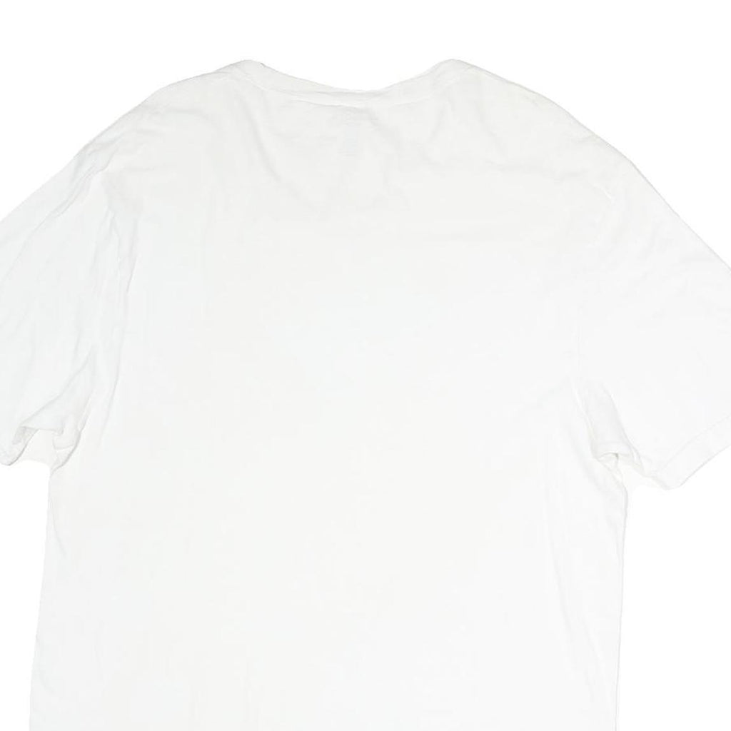 NAUTICA Womens White L Cotton Plain T-Shirt Short Sleeve Scoop Neck Casual