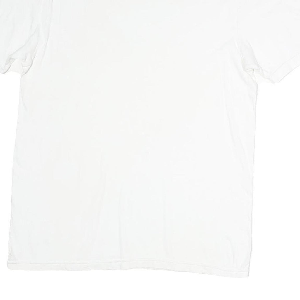 NAUTICA Womens White L Cotton Plain T-Shirt Short Sleeve Scoop Neck Casual