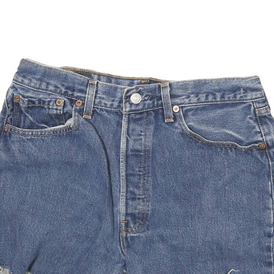 LEVI'S Womens Denim Blue Cut-Off Shorts M W29 Casual Summer Style