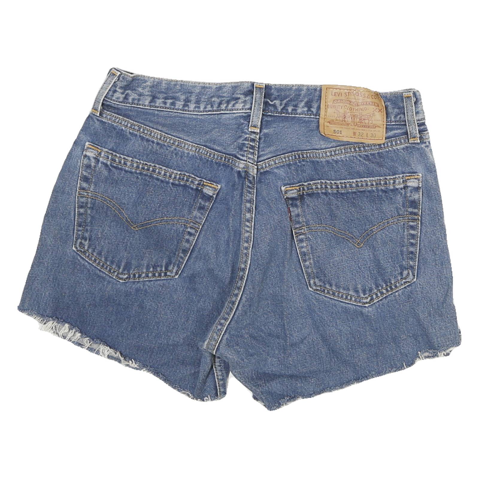 LEVI'S Womens Denim Blue Cut-Off Shorts M W29 Casual Summer Style