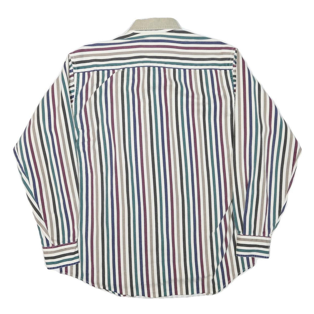 DUCK HEAD Mens Striped Shirt M Button-Down Collar Cotton Blend Classic Fit