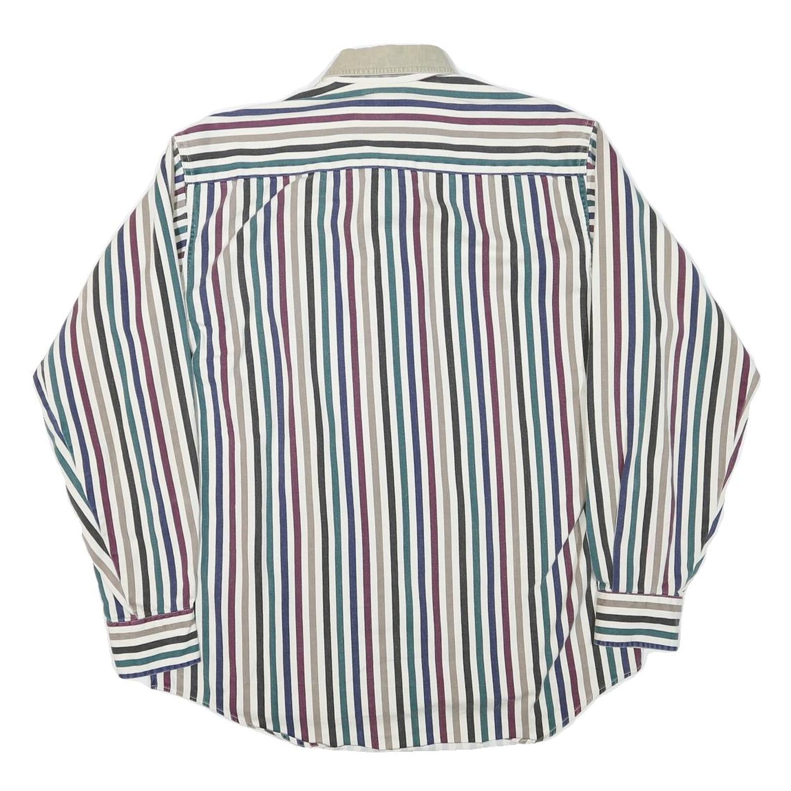 DUCK HEAD Mens Striped Shirt M Button-Down Collar Cotton Blend Classic Fit