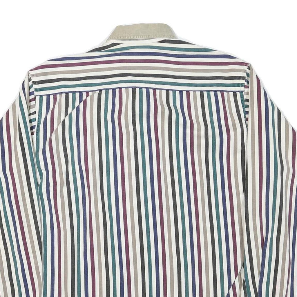 DUCK HEAD Mens Striped Shirt M Button-Down Collar Cotton Blend Classic Fit