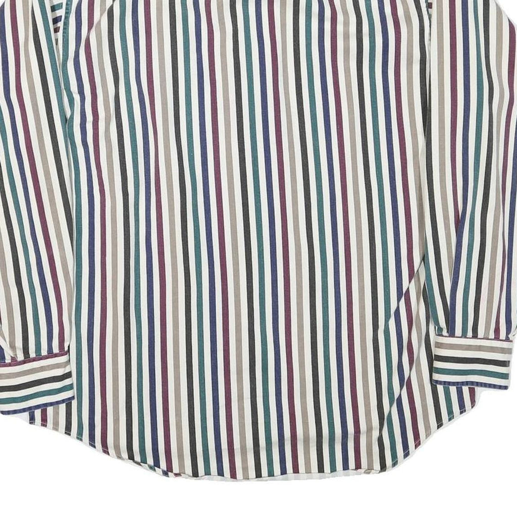 DUCK HEAD Mens Striped Shirt M Button-Down Collar Cotton Blend Classic Fit