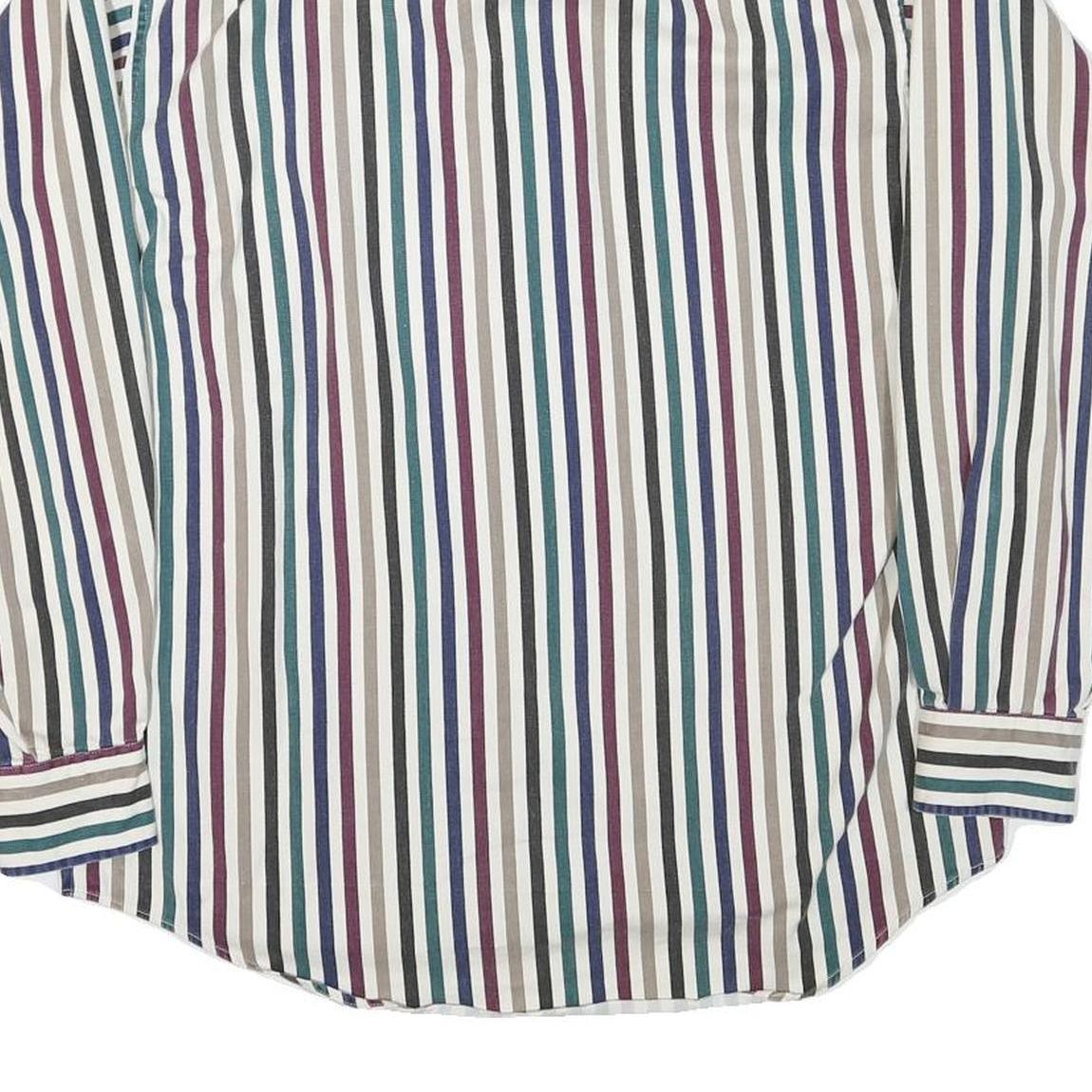 DUCK HEAD Mens Striped Shirt M Button-Down Collar Cotton Blend Classic Fit