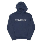 CALVIN KLEIN Womens Blue Hoodie Pullover M